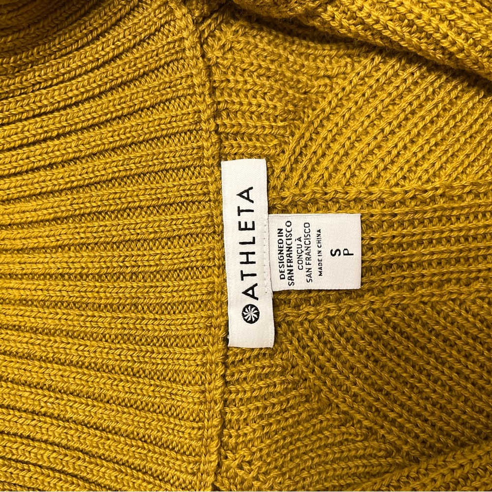 Athleta Women's Mustard Yellow Zip En Route Sweater